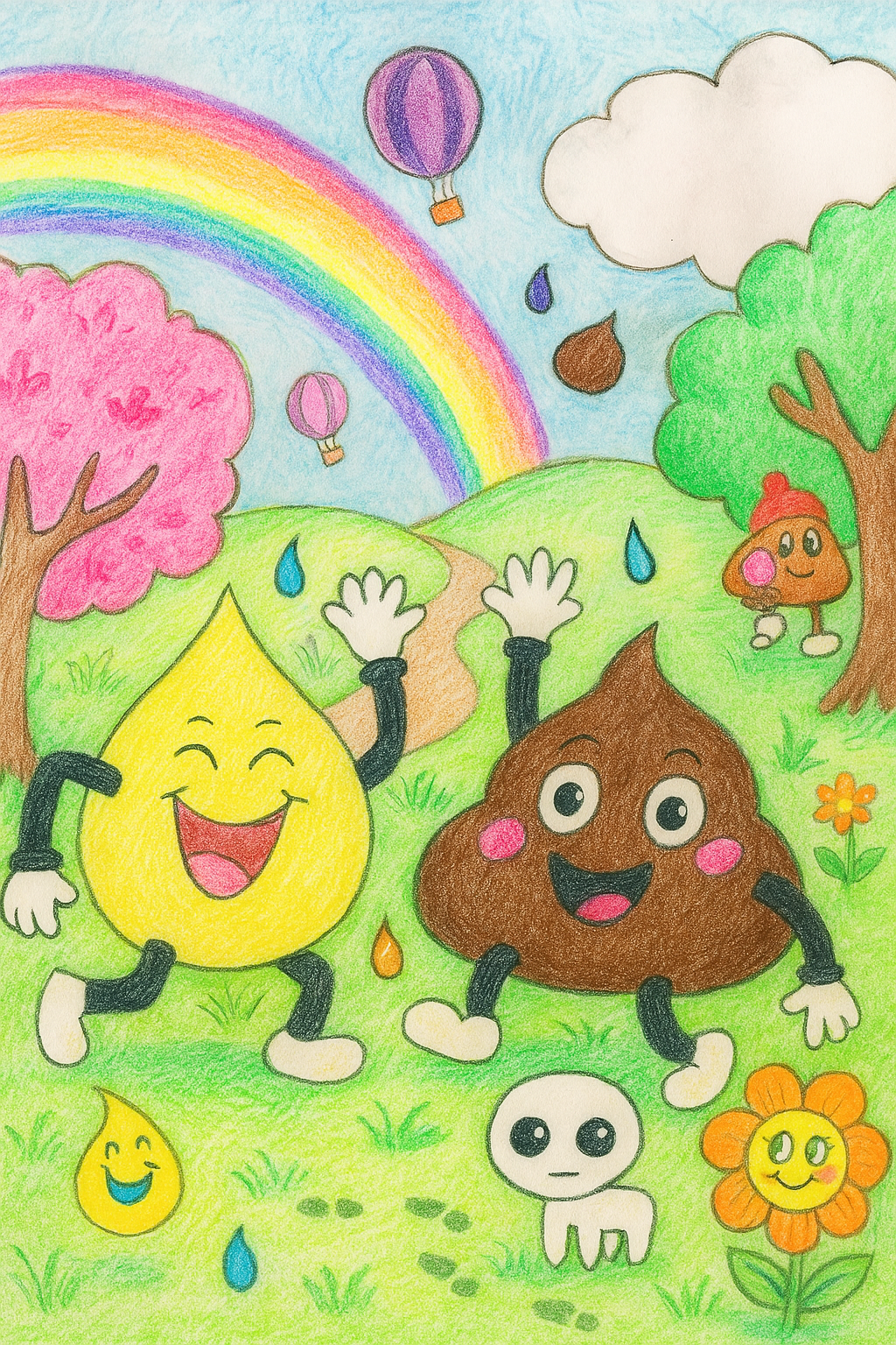 Cartoon footer landscape